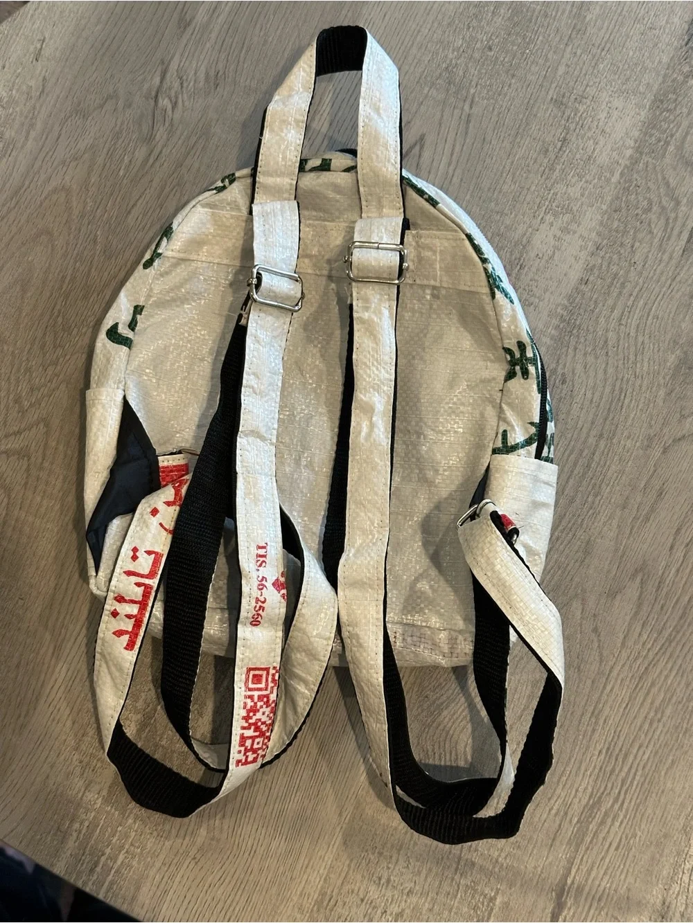 Cement Ethically Handmade Upcycled Sack Mini Backpack 10x8